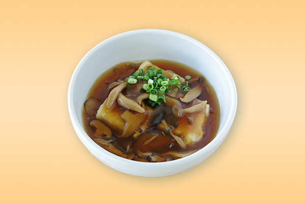 黒内豆腐揚げ出しきのこあんかけ